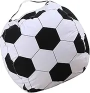 TOGEVAL Stuffable Bean Bag Storage Bag Football Pattern Zipper Organizer for Stuffed Animals Pillows Clothes Premium Easy to Move