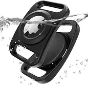 SANKALA Airtag Dog Collar Holder, [2 Pack] Waterproof Airtag Holder for Dog Collar, TPU & Silicone Full Body Covered Apple Airtag Case for Dog Collar, Airtag Protective Cover for Pet Collar, Black