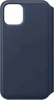 [Apple] iPhone 11 Pro Deep Sea Blue Leather Folio Case - Slim Fit, Wireless Charging Compatible