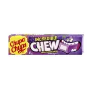 931690 2 x 45G PACKET CHUPA CHUPS INCREDIBLE CHEW GRAPE FLAVOUR CHEWS YUMMY