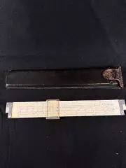 Vintage K & E Log Log Duplex Decitrig Slide Rule w/ Leather Sheath