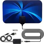 Television Antenna - DVB-T2 TV Antenna with Amplifier Sophisticated Intelligent IC Chip | TV Signal Receiver Booster Signal Enhancement Moistureproof for