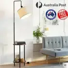 Artiss Floor Lamp 2 Tier Shelf Storage Light Stand Side Table Adjustable Head