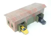 Three-doors sheet metal garage Diorama kit Size 1:60 / 1:64 Scale models display