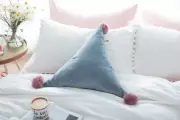 Decorative triangle colorful cushions with pom pom pillows bolsters home decor