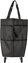 Rolling Shopping Bag with Wheels - Water Proof Trolley Bag | Lightweight Shopping Trolley | | 2 in 1 Large Capacity Portable | Reusable with Wheels for Daily