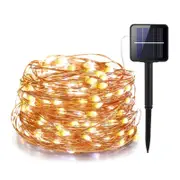 Solar String Lights, 100 Led Solar Powered Fairy Lights with 8 Modes Waterproof Decoration Copper Wire Lights- Yellow