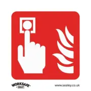 Sealey Safe Conditions Safety Sign - Fire Alarm Symbol - Self-Adhesive Vinyl SS3