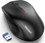 Wireless Mouse, 2.4G USB Computer Mouse with 6-Level Adjustable 4800 DPI, 30 Mon