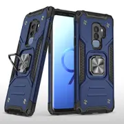 MCC Shockproof Samsung Galaxy S9+ Plus Heavy Duty Tough Case Cover Ring [Dark Blue]