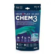 Ansell Microflex Chem3 Chemical Resistant Large Disposable Gloves - 3 Pairs clea
