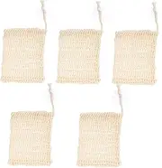 NOLITOY 25 Pcs Net Scrubber Soap Drawstring Suction Cups for Body Foaming Nets Pouch Foaming Net Scrub Pouch Loofah Travel Cotton Linen Take a Bath