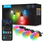 Smart Outdoor String Lights RGBIC Warm White 96ft (2 Ropes of 48ft) LED Holidays