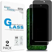 KATIN 2 Pack Privacy Screen Protector for iPhone 15 Pro Max/iPhone 15 Plus 6.7-Inch Anti Spy Tempered Glass Film Anti-Scratch Case Friendly