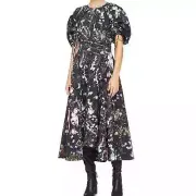 3.1 Phillip Lim Women’s Floral Print Puff Sleeve Dress with Pockets Sz 2