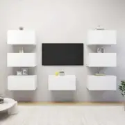 NNEVL TV Cabinets 7 pcs White 30.5x30x60 cm Chipboard