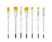 ROYAL SOFT GRIP GOLD Shader Angular Filbert Glaze Wash Comb Oval Wash 1 PC Brush