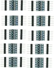 A-DIGISHUO 10 Pcs 4-Channel IIC I2C Logic Level Converter Modules 3.3V-5V Bidirectional Shifter Suitable for Arduino (10Pcs per Pack)