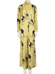 Monkey Pattern Silk Sleeper Set