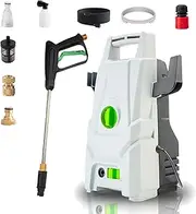Self Suction High-Pressure Cleaning Gun, 1400W High Power, 100 Bar, Self Suction Dual-use, for Homes, Cars
