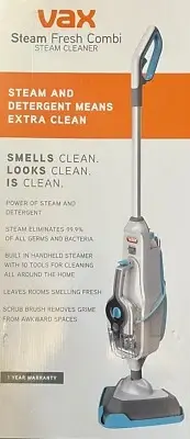 Vax Fresh Combi Steam Cleaner & Mop Style Built In Hand Steamer + 10 Tools VX24S