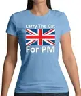Larry The Cat For PM - Womens T-Shirt - Prime Minister Election Funny