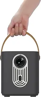 1080P Full HD Outdoor Movie Projector with Android TV & 6000 Lumens Brightness, Wireless Bluetooth Portable Cinema for Camping, Auto Focus & Keystone Correction (1080P Dark Gray)