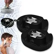 Razor Rinser, Shaver Rinse Stand, Razor Rinser Cleaner, Manual Push-type Razor Rinser, Shaving Razor Rinser, Cleans Blades No Electricity Required, Goodbye To Clogged Razors and Dirty Sinks (Black*2)