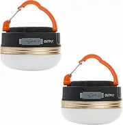 Portable LED Camping Lantern with USB Cable, 3 Lighting Modes Camping Lamp with Magnetic Base, 3W, 1800mAh, Waterproof(IP65) Camping Light - 2 Pack