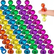 GoClimber 66PCS Colorful Strong Magnetic Push Pin Magnets, 6 Assorted Color Office Classroom Magnets Perfect to School Home and Kitchen, Map Magnets, Whiteboard Magnets