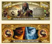 OUR SHANG TSUNG (MORTAL KOMBAT) MILLION DOLLAR BILL (25 Bills)