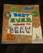 Best Ever Things To Draw by Parragon: Stickers Stencils 3D WipeClean Pen NOS NEW