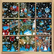 Christmas Window Glass Sticker Decal Snowman Shop Xmas Party Wall Decor