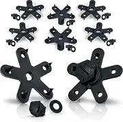 Floor Mat Clips Set of Anti-Slip Fixing Retainers for Car Mats - Made in USA - Black - Pack of 8 for 4 Mats (Without Cutter)