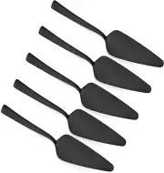 Matte Black Pie Server Set of 5, E-Far 8.9 Inch Stainless Steel Cake Server Cutt