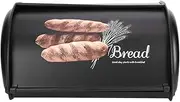 Bread Box for Kitchen Countertop, 13.4x9.1x5.7in Stainless Steel Bread Storage Holder, Large Capacity Bread Storage Container Breadbox Holder for Home Storage and Display