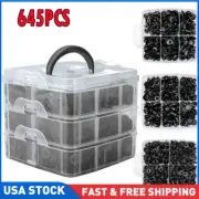 645PCS Car Plastic Rivets Fastener Fender Bumper Door Trim Remover Tool With BOX (for: MG)