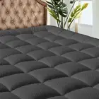 Quilted Mattress Pad Cooling Soft Bed Matress Topper Cover Fitted Deep Pocket