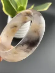 純天然玉鐲 Grade A 100% Untreated Icy Jade Bangle 57 Mm Artistic Fairy Purple