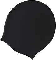 BELLIFFY Silicone Swimming Cap Swim Caps for Women Adult Swim Cap Swimming Cap for Women Large Swimming Cap Swim Cap for Braids Waterproof Swim Cap Pool Cap for Women Black