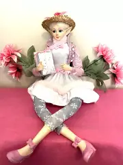 Rachel Zoe 23” Pink Elf Fairy Shelf Sitter Doll Home Decor New