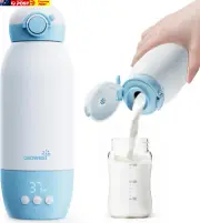 Baby Bottle Warmer Portable with Fast Heating, Long-Lasting Warm Milk, 600Ml Cap