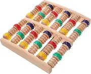 1Pc Wooden Rolling Wheel Foot Massager for Acupoint Relief Compact Home Massage Tool for Relief for Relaxation During Tv Work