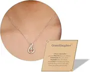 [JSJOY] Infinity Corss Necklaces for Women Christian Gifts for Teens Cross Necklaces Religious Gifts Infinity Cross Necklace Baptism Gifts for Women Mom Daughter