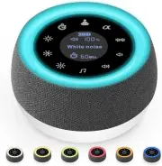 White Noise Machine with Warm Night Light-Portable LED Rechargeable Touch Sleep