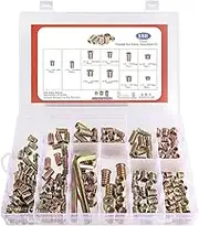 Threaded Bolt Fastener | Hexagon Nuts Assortment Kit,Home Hardware, Bolt Fastener with Hex Spanner for Fiberboard Plywood Pine Furniture