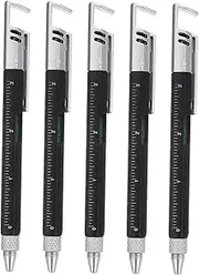 NUOBESTY 5pcs Screwdriver Pens Multi Function Tool Pen Set for Men Dad Present Black