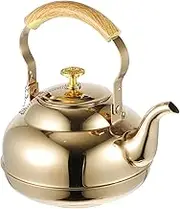 iplusmile Stainless Steel Teapot with Strainer Elegant Kitchen Kettle for Home Office Use Reliable Desktop Tea Kettle Comfortable Handle Chic Design for Tea Lovers