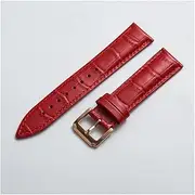 [CCACHE] 18mm 20mm 22mm 24mm Leather Watch Band Watch Strap with Leather Straps Fit for Samsung Galaxy Gear S3 Fit for Galaxy 42mm 46mm(Rose-Red,12mm)