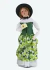 2022 Byers Choice Irish Woman Lass w/Spring Flowers Clover Apron Red Auburn Hair